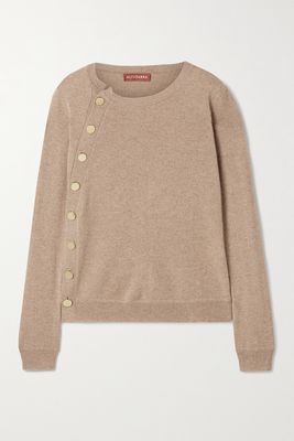 Altuzarra - Minamoto Button-embellished Cashmere Sweater - Neutrals