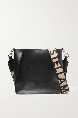 Stella McCartney - Perforated Vegetarian Leather Shoulder Bag - Black