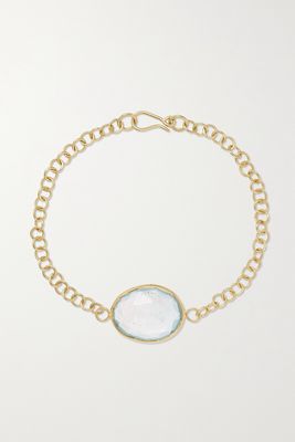 Pippa Small - 18-karat Gold Aquamarine Bracelet - one size