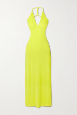 Dion Lee - Rope-trimmed Open-back Cady Midi Dress - Yellow