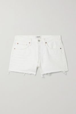 AGOLDE - Parker Distressed Denim Shorts - White