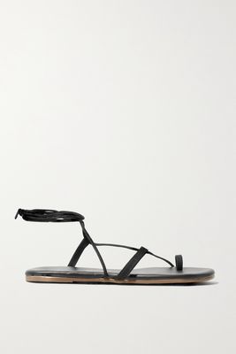 TKEES - Jo Suede And Leather Sandals - Black