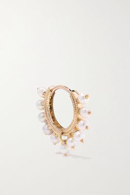 Maria Tash - 8mm 14-karat Gold Pearl Hoop Earring - one size