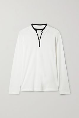 Tory Sport - Two-tone Stretch-jersey Top - White