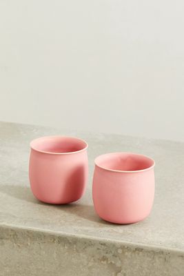 Raawii - Alev Set Of Two Medium Earthenware Cups - Pink