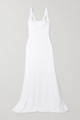 Galvan - Hampshire Satin-crepe Gown - White