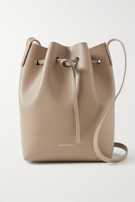Mansur Gavriel - Classic Mini Textured-leather Bucket Bag - Brown