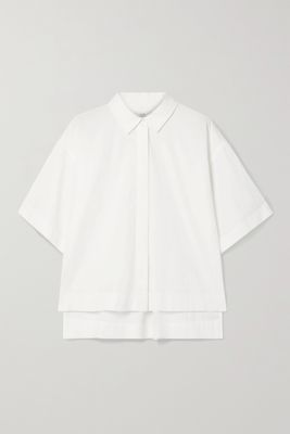 Co - Cotton-blend Poplin Shirt - White