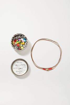 Roxanne Assoulin - Candy Diy Cord, Enamel And Gold-tone Necklace Kit - Red