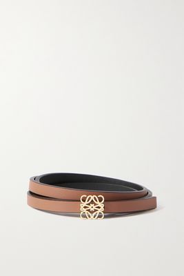 Loewe - Anagram Leather Belt - Brown