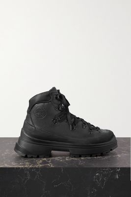 Canada Goose - Journey Shell-trimmed Textured-leather Ankle Boots - Black