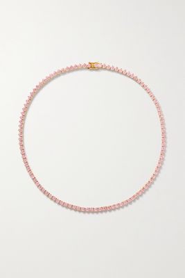 Crystal Haze - Serena Gold-plated Cubic Zirconia Necklace - Pink