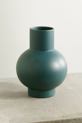 Raawii - Strøm Large Earthenware Vase - Green