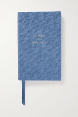 Smythson - Panama Travels And Experiences Textured-leather Notebook - Blue