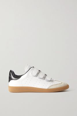Isabel Marant - Beth Suede-trimmed Leather Sneakers - White