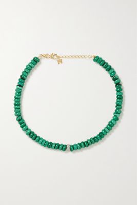 Mateo - 14-karat Gold, Malachite And Diamond Bracelet - Green