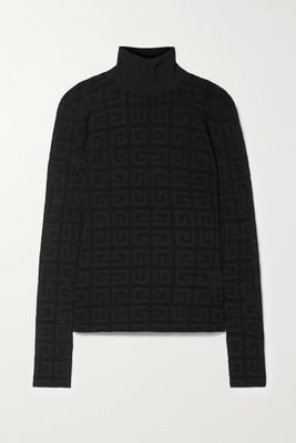 Givenchy - Jacquard-knit Turtleneck Sweater - Black