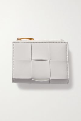 Bottega Veneta - Cassette Intrecciato Leather Wallet - White