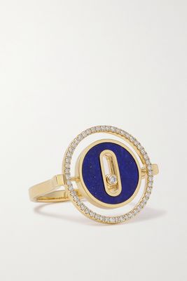 Messika - Lucky Move 18-karat Gold, Lapis Lazuli And Diamond Ring - 54