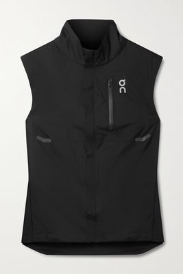 ON - Perforated Paneled Shell Vest - Black