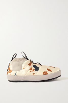 Holden - Stretch-knit Trimmed Camouflage-print Quilted Shell Slippers - Neutrals