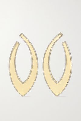 OFIRA - Bevel 18-karat Gold Diamond Earrings - one size