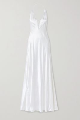 Michael Lo Sordo - Alexandra Silk-satin Gown - White