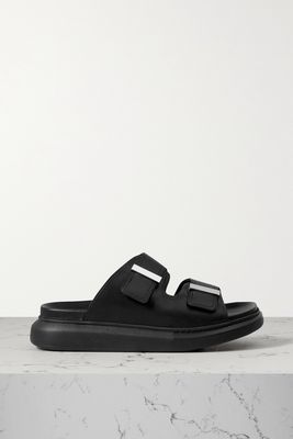 Alexander McQueen - Leather Exaggerated-sole Sandals - Black