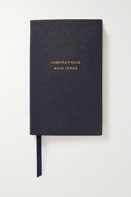 Smythson - Panama Inspirations And Ideas Textured-leather Notebook - Blue