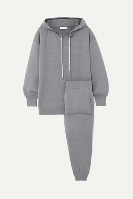 Olivia von Halle - Gia London Silk And Cashmere-blend Hoodie And Track Pants Set - Gray
