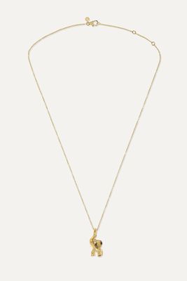 OLE LYNGGAARD COPENHAGEN - Elephant 18-karat Gold Diamond Necklace - one size
