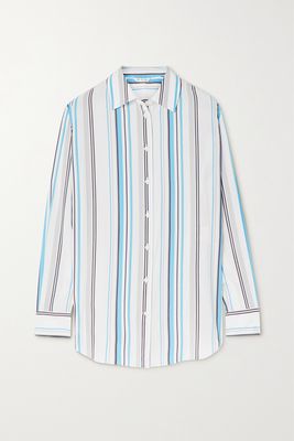 Loro Piana - Striped Silk Crepe De Chine Shirt - Ivory