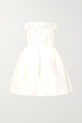 Alex Perry - Elyse Strapless Silk-faille Mini Dress - White