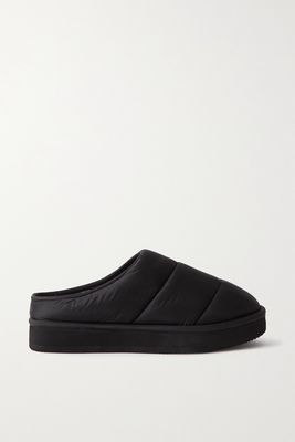 Loeffler Randall - Otto Padded Quilted Shell Slippers - Black