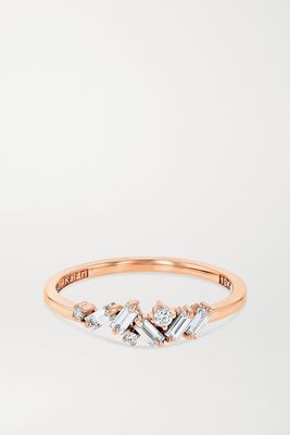 Suzanne Kalan - 18-karat Rose Gold Diamond Ring - 5