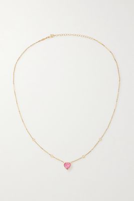 Jacquie Aiche - 18-karat Gold, Tourmaline And Diamond Necklace - one size