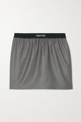 TOM FORD - Cashmere-twill Mini Skirt - Gray