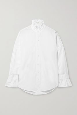 Alex Mill - Ruffled Cotton-poplin Shirt - White