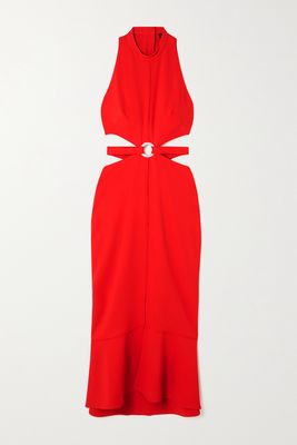 Proenza Schouler - Cutout Stretch-cady Midi Dress - Red