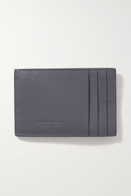 Bottega Veneta - Cassette Intrecciato Leather Cardholder - Gray