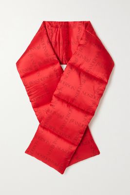 JW Anderson - Printed Padded Quilted Satin-twill Scarf - Red