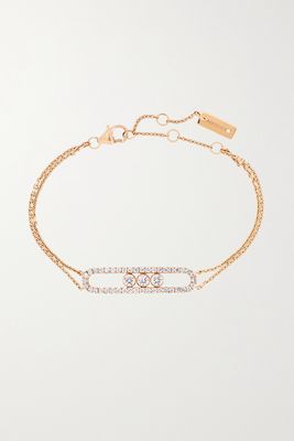 Messika - Move Classic 18-karat Pink Gold Diamond Bracelet - one size