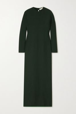 Giuliva Heritage - Rhea Textured-wool Maxi Dress - Green