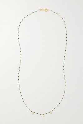 Gigi Clozeau - Mini Gigi 18-karat Gold, Resin And Diamond Necklace - one size