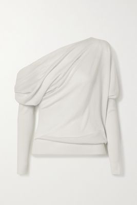 TOM FORD - One-shoulder Cashmere And Silk-blend Sweater - Ivory