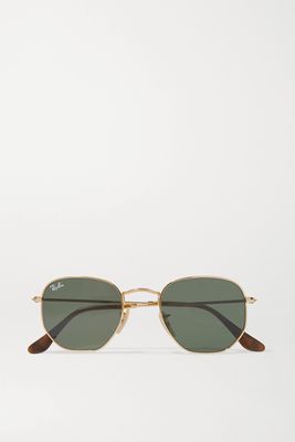 Ray-Ban - Hexagon-frame Gold-tone Sunglasses - one size