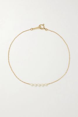 Mizuki - 14-karat Gold Pearl Bracelet - one size