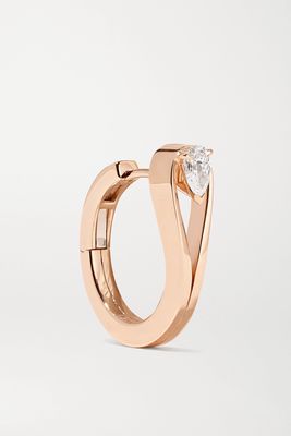 Repossi - Serti Inversé 18-karat Rose Gold Diamond Earring - one size