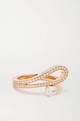 Repossi - Serti Inversé 18-karat Rose Gold Diamond Ring - 54
