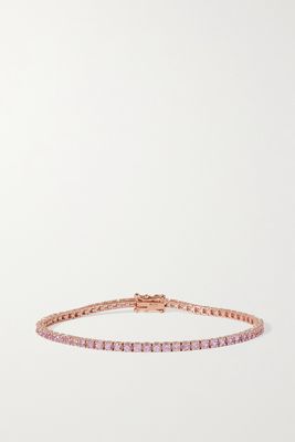Roxanne First - 14-karat Rose Gold Sapphire Bracelet - Pink